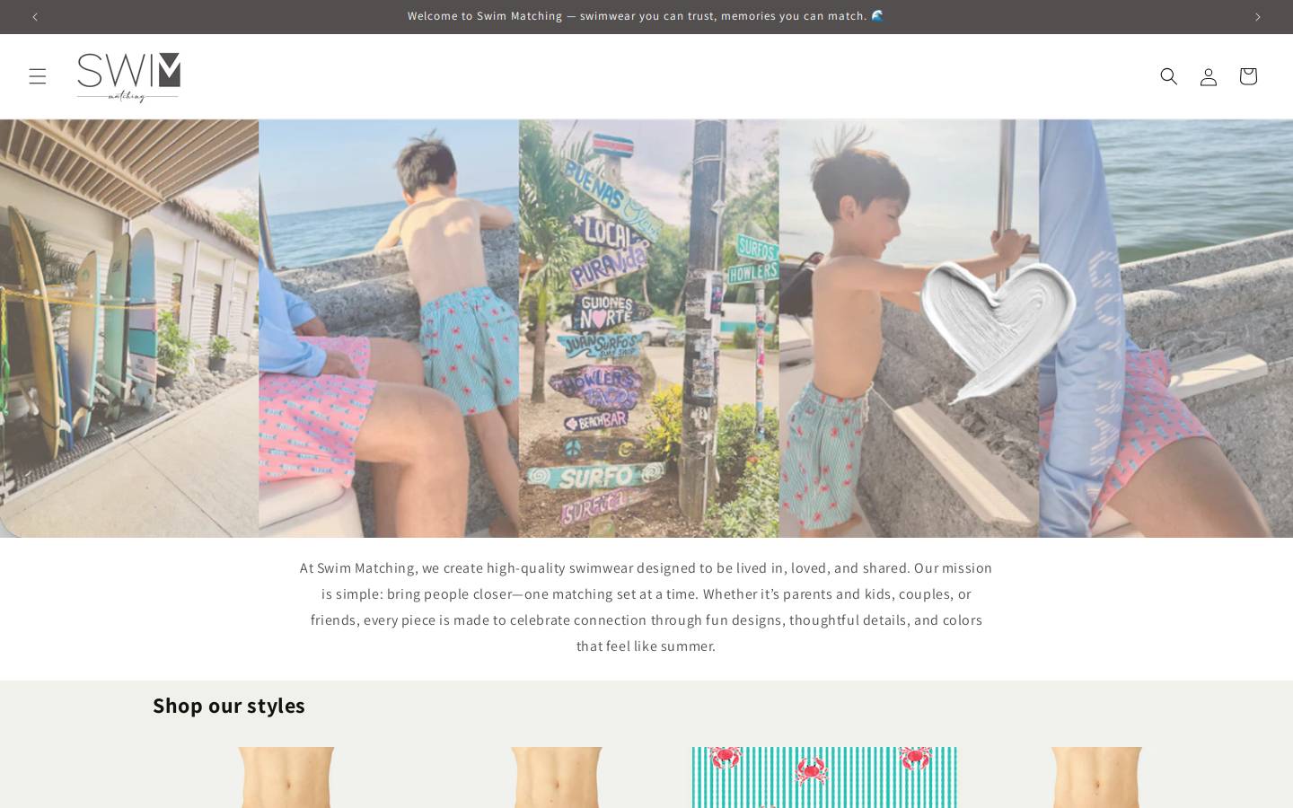 swim-matching.com homepage screenshot