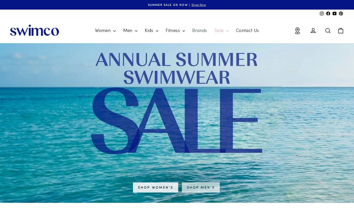 Swimco homepage screenshot