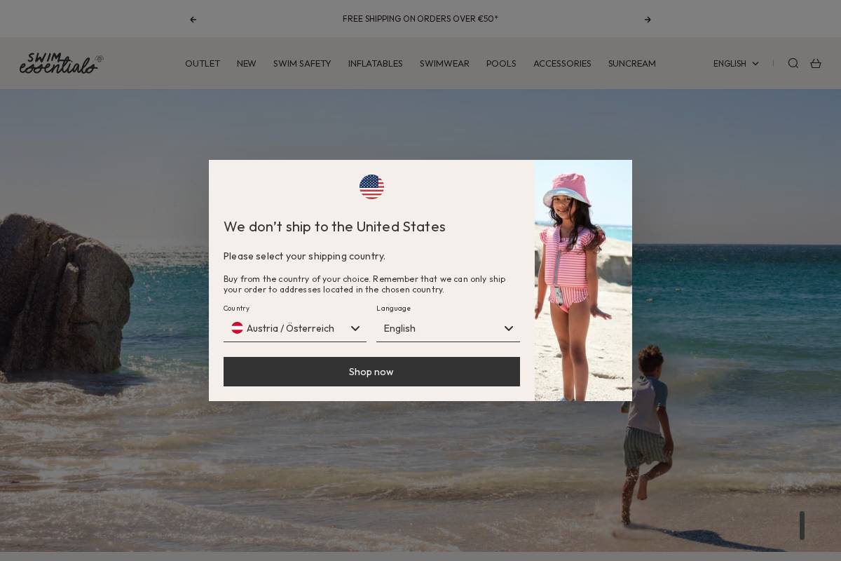 swimessentials.com homepage screenshot