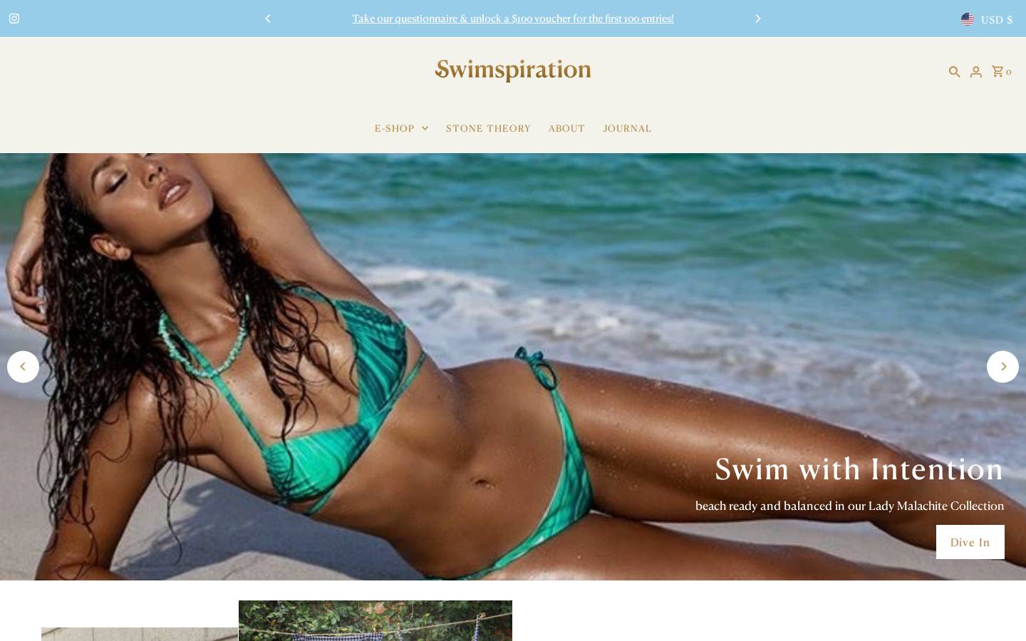 swimspiration.shop homepage screenshot