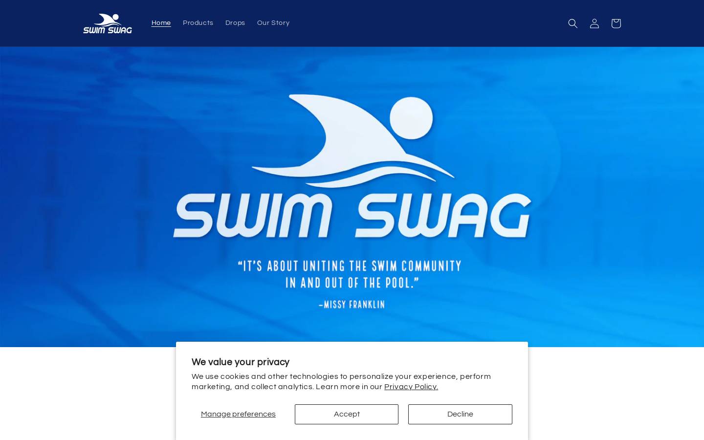 swimswag.store homepage screenshot