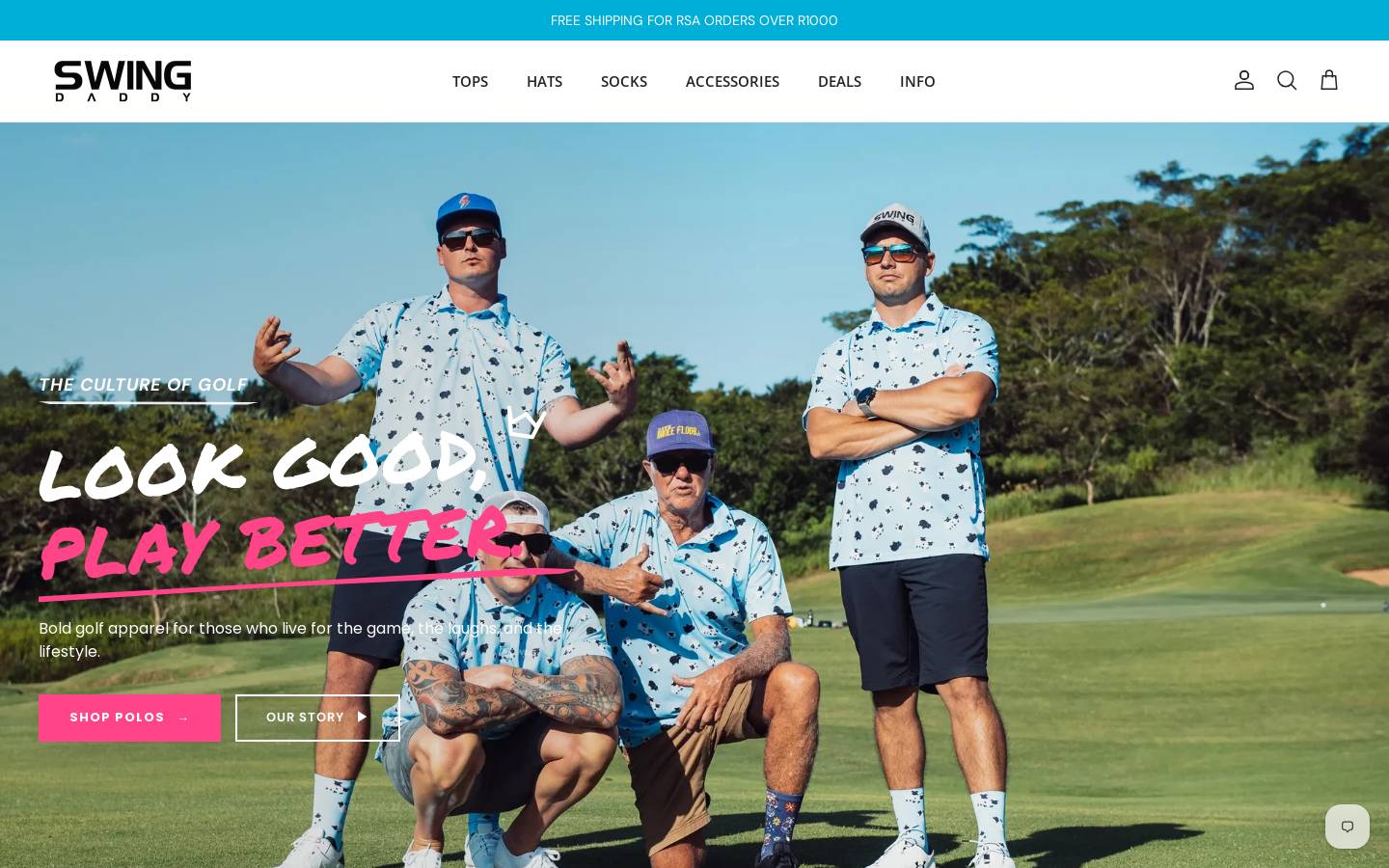 swingdaddy.co.za homepage screenshot