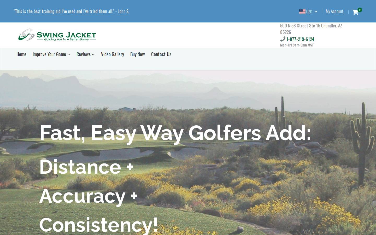 swingjacket.com homepage screenshot