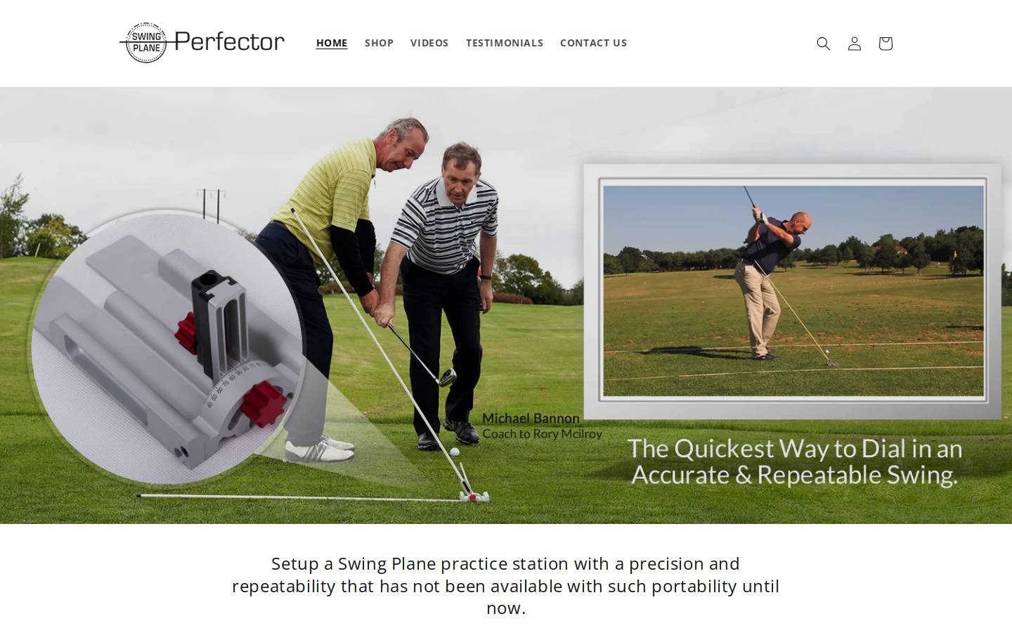 swingplaneperfectorusa.com homepage screenshot