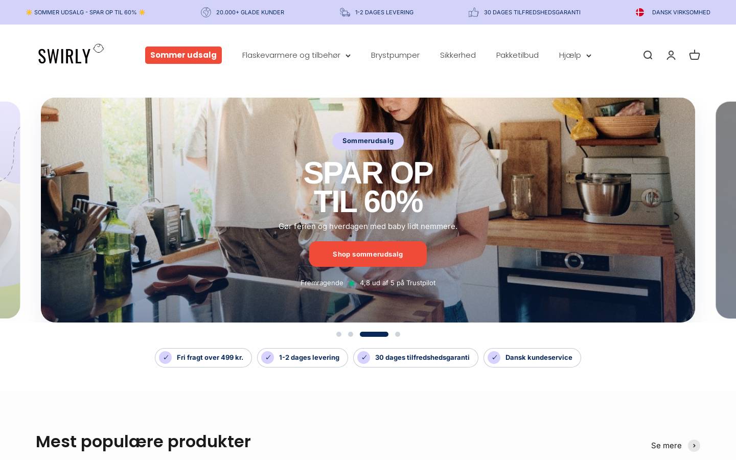 Swirly homepage screenshot