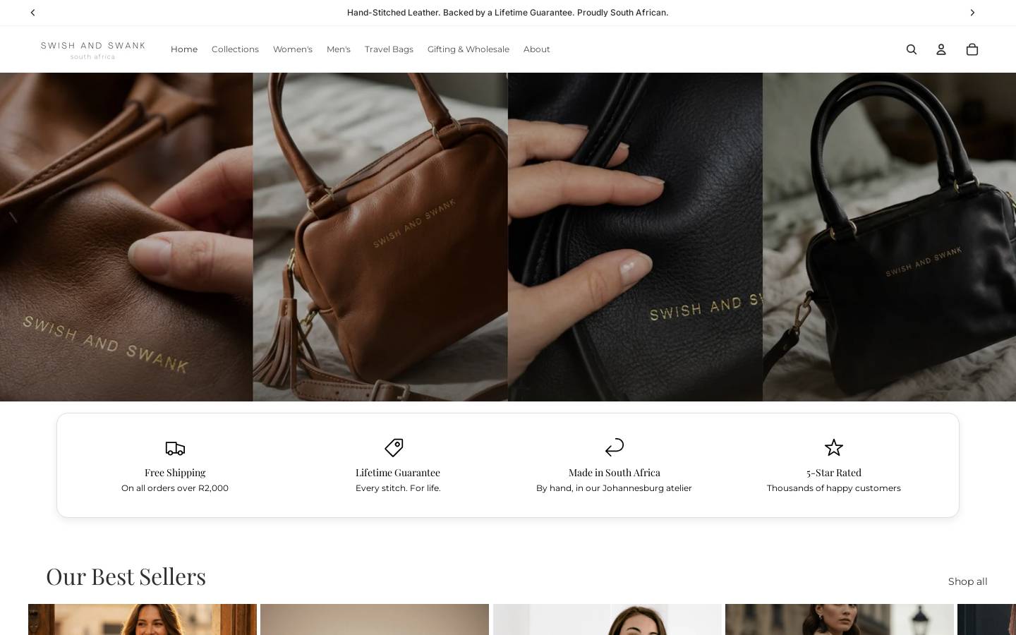 swish-swank.com homepage screenshot