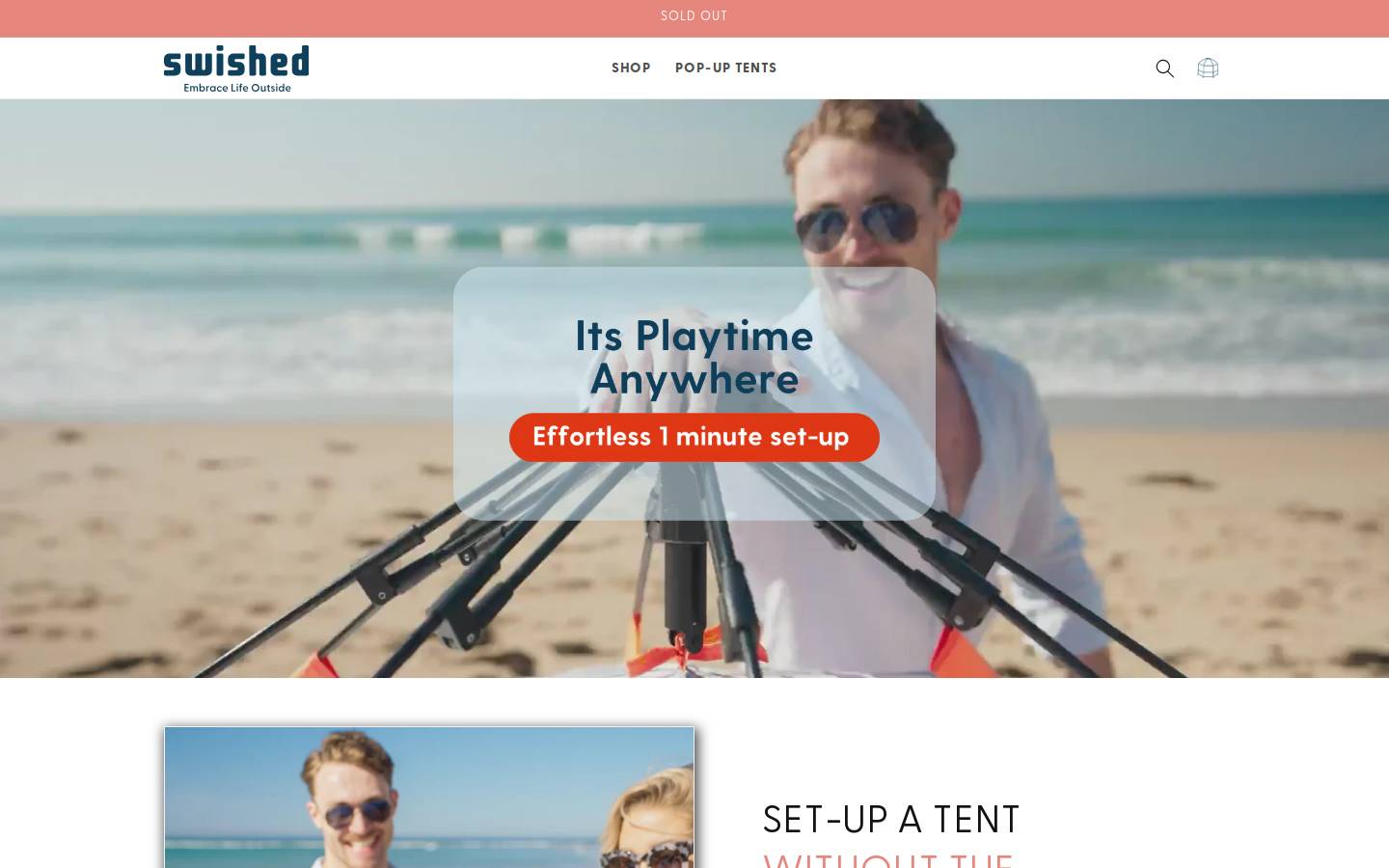 Swished homepage screenshot