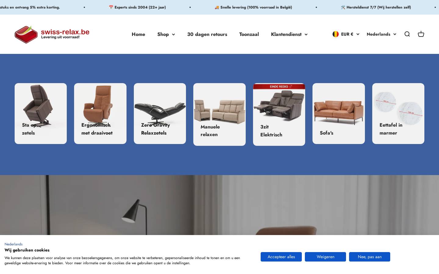 swiss-relax.be homepage screenshot
