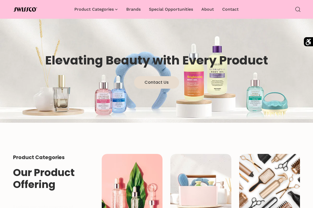 Swissco LLC homepage screenshot