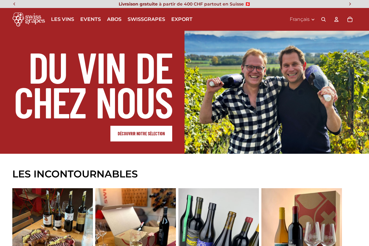 swissgrapes.ch homepage screenshot