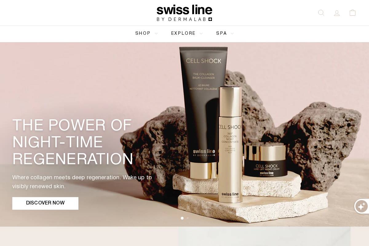 swissline-cosmetics.com homepage screenshot