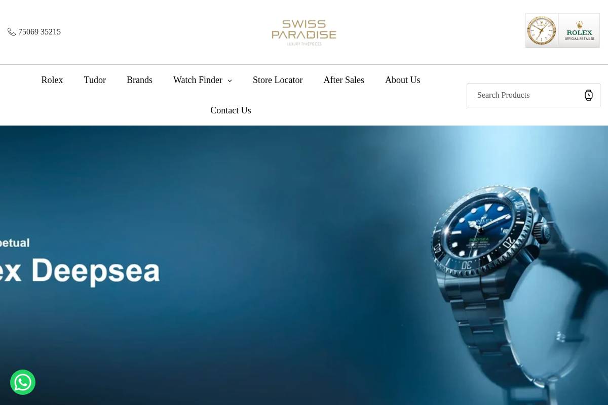 swissparadise.in homepage screenshot