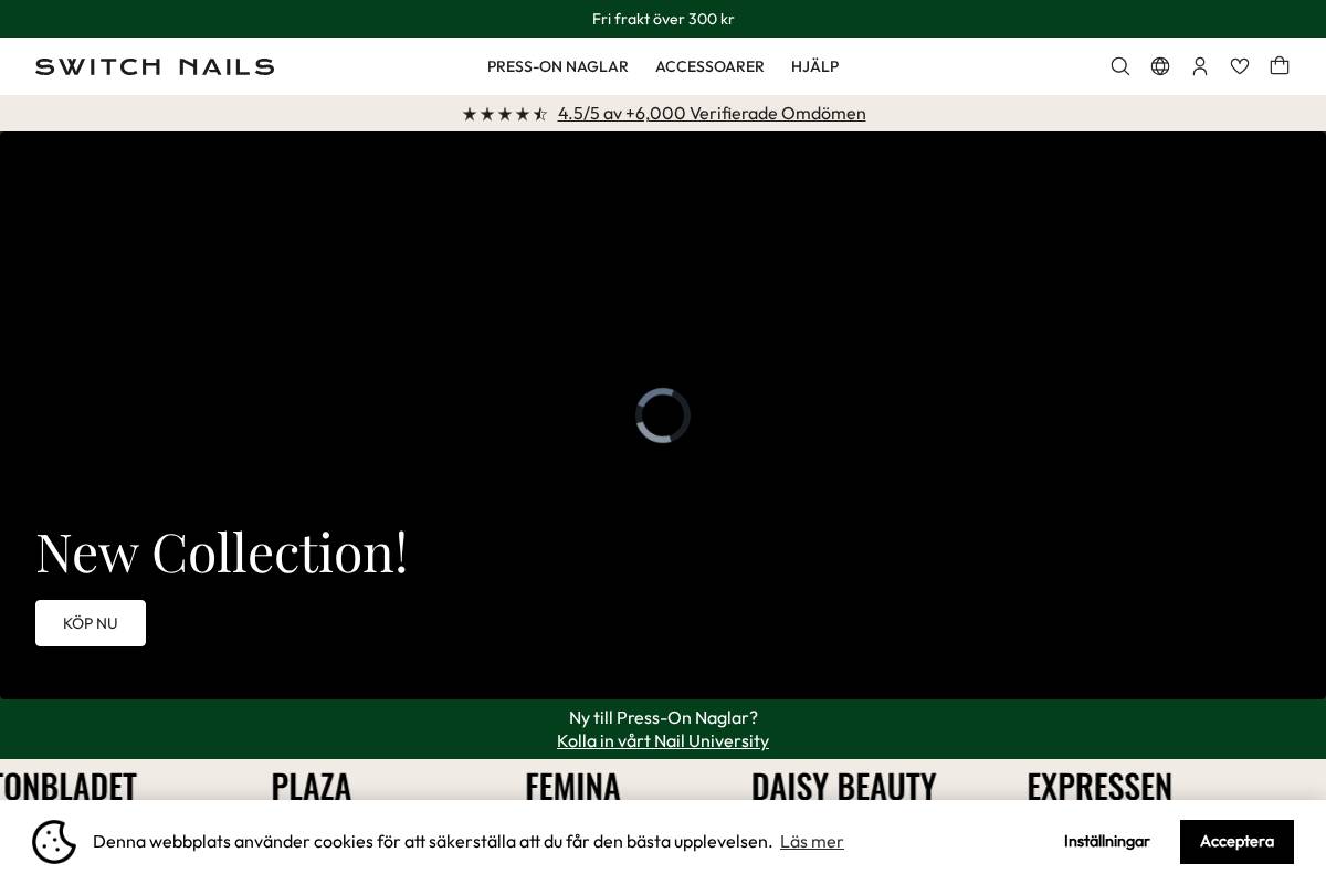 Switch Nails homepage screenshot