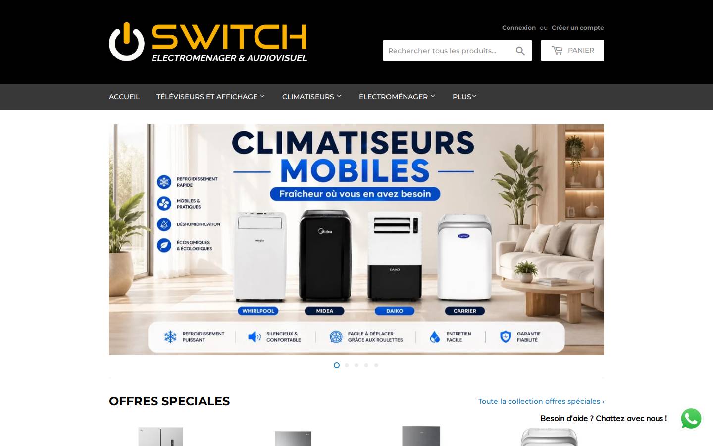 switchelectro.ma homepage screenshot