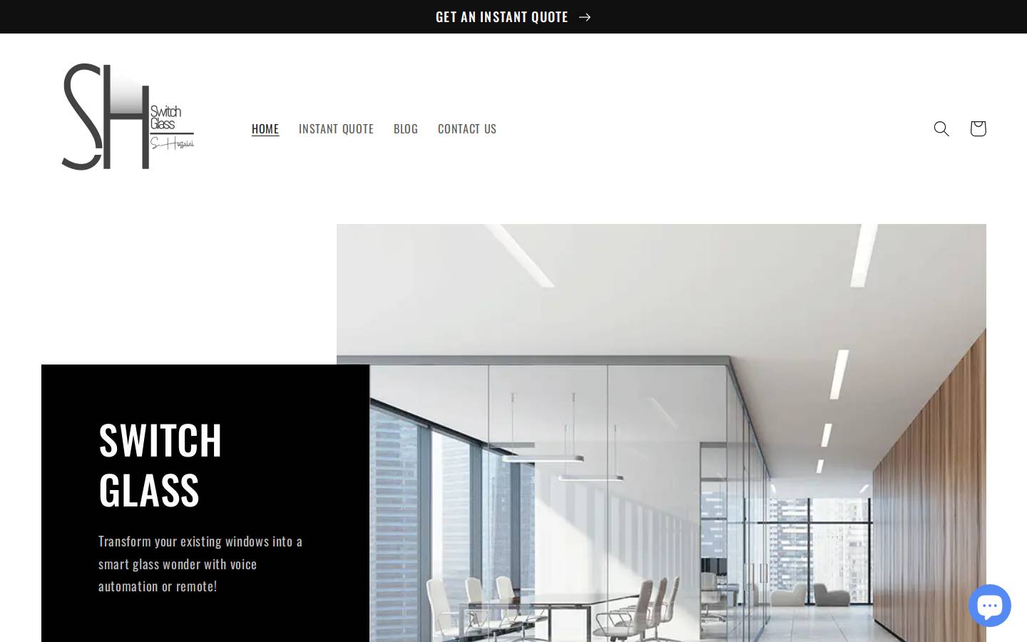 switchglassco.com homepage screenshot