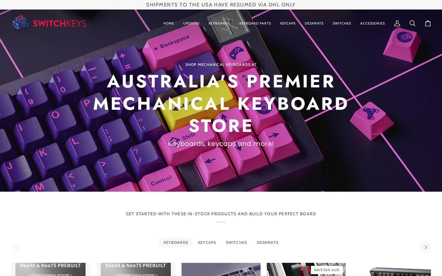 switchkeys.com.au homepage screenshot