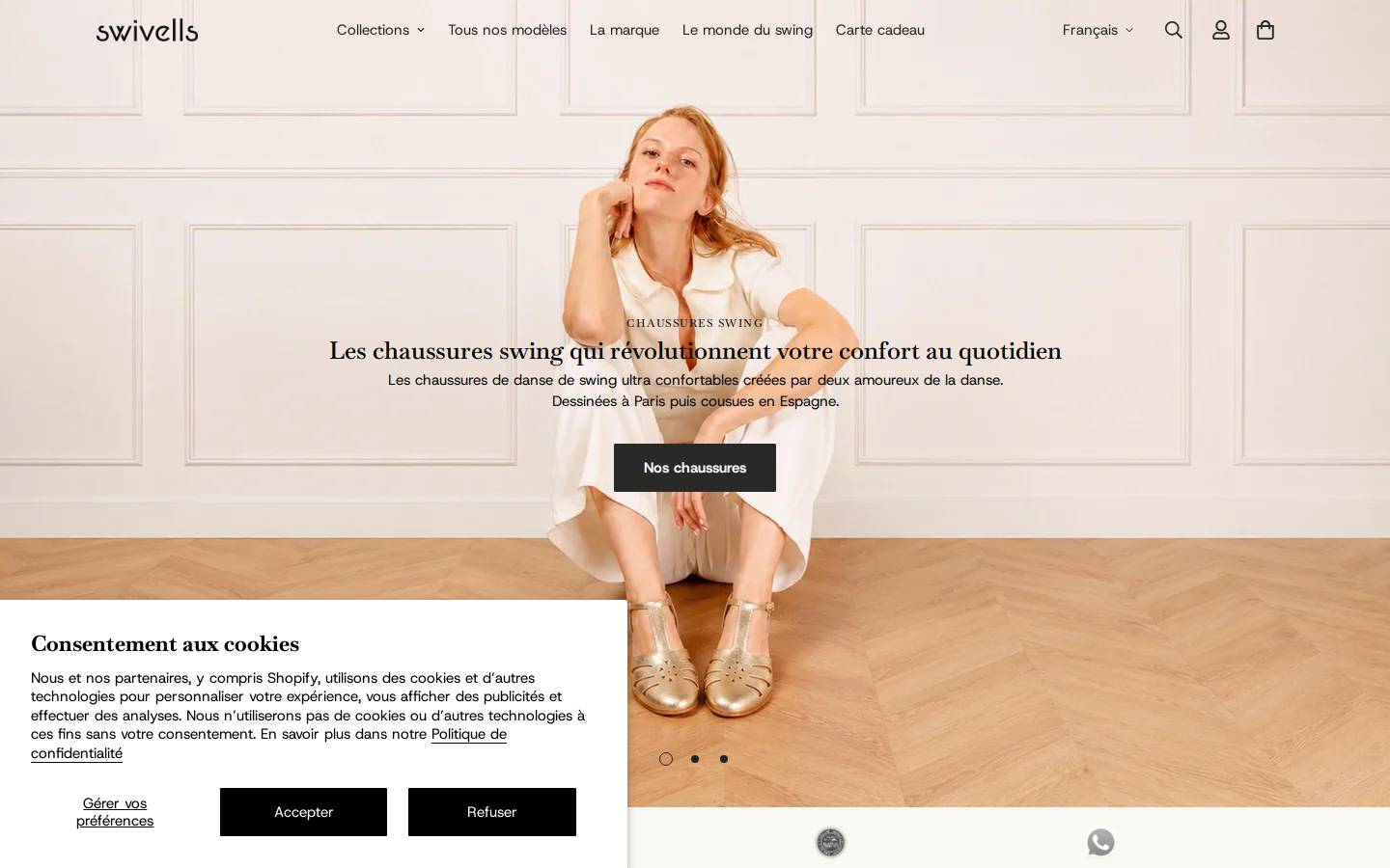 Swivells homepage screenshot