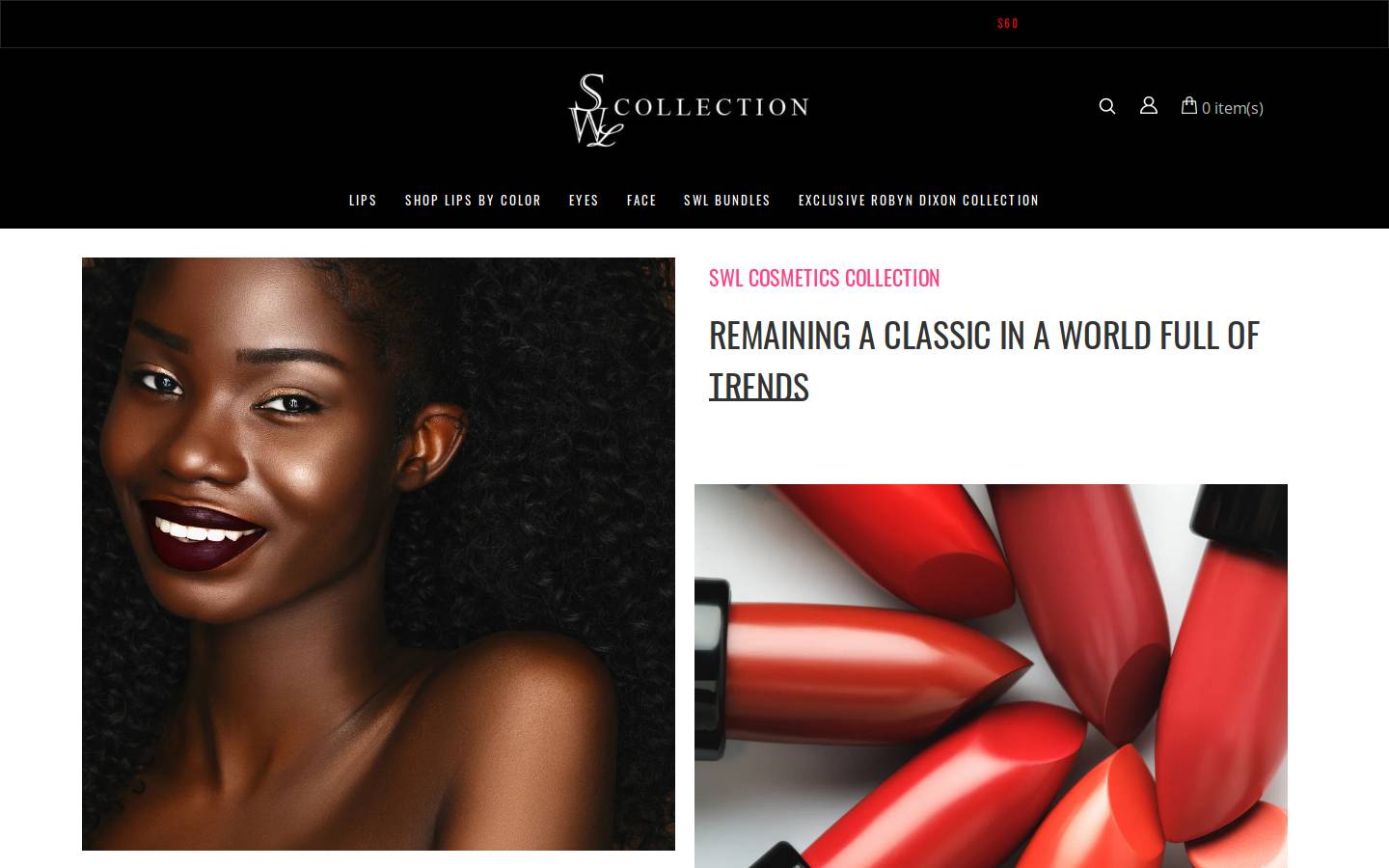 swlcollection.com homepage screenshot