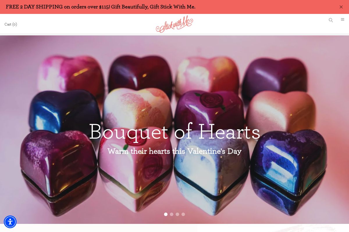 Stick With Me Sweets homepage screenshot