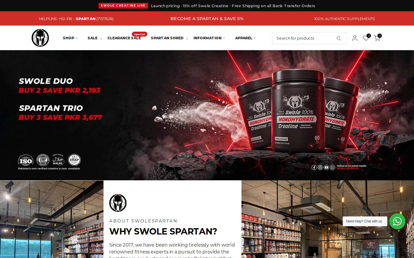 swolespartan.com homepage screenshot