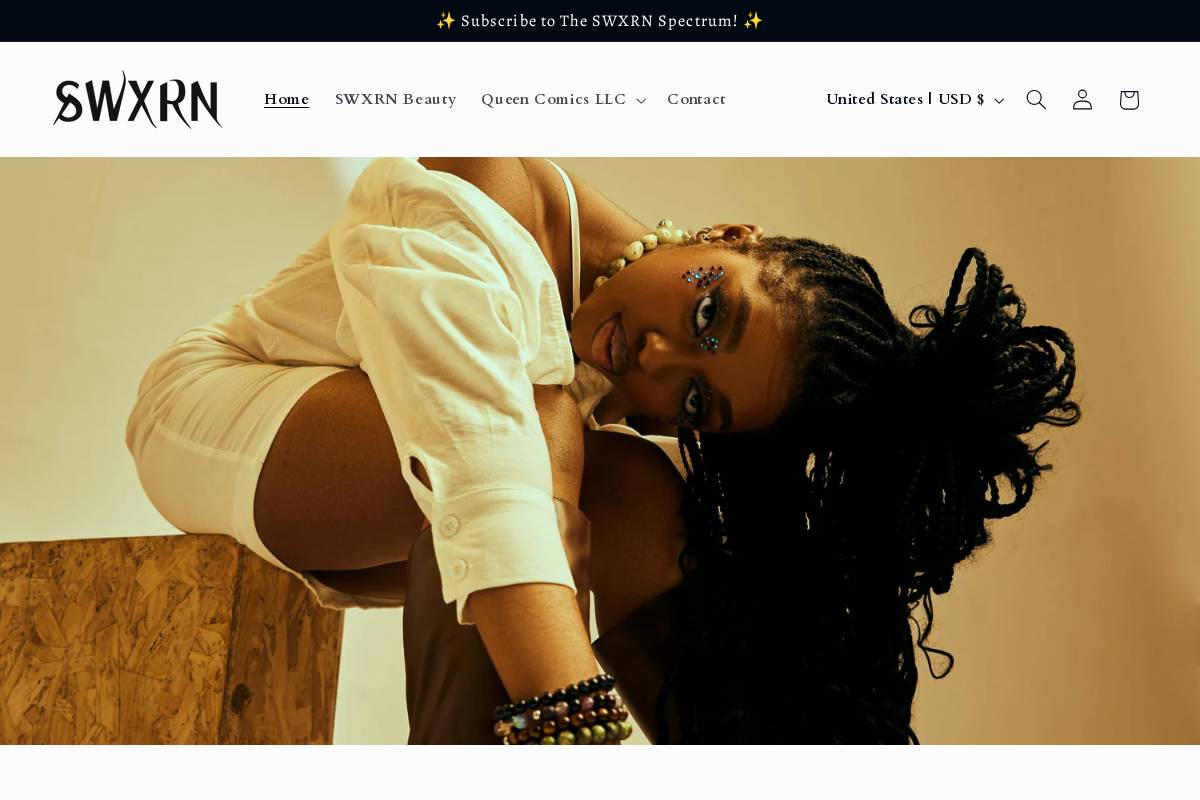 swxrnboutique.com homepage screenshot