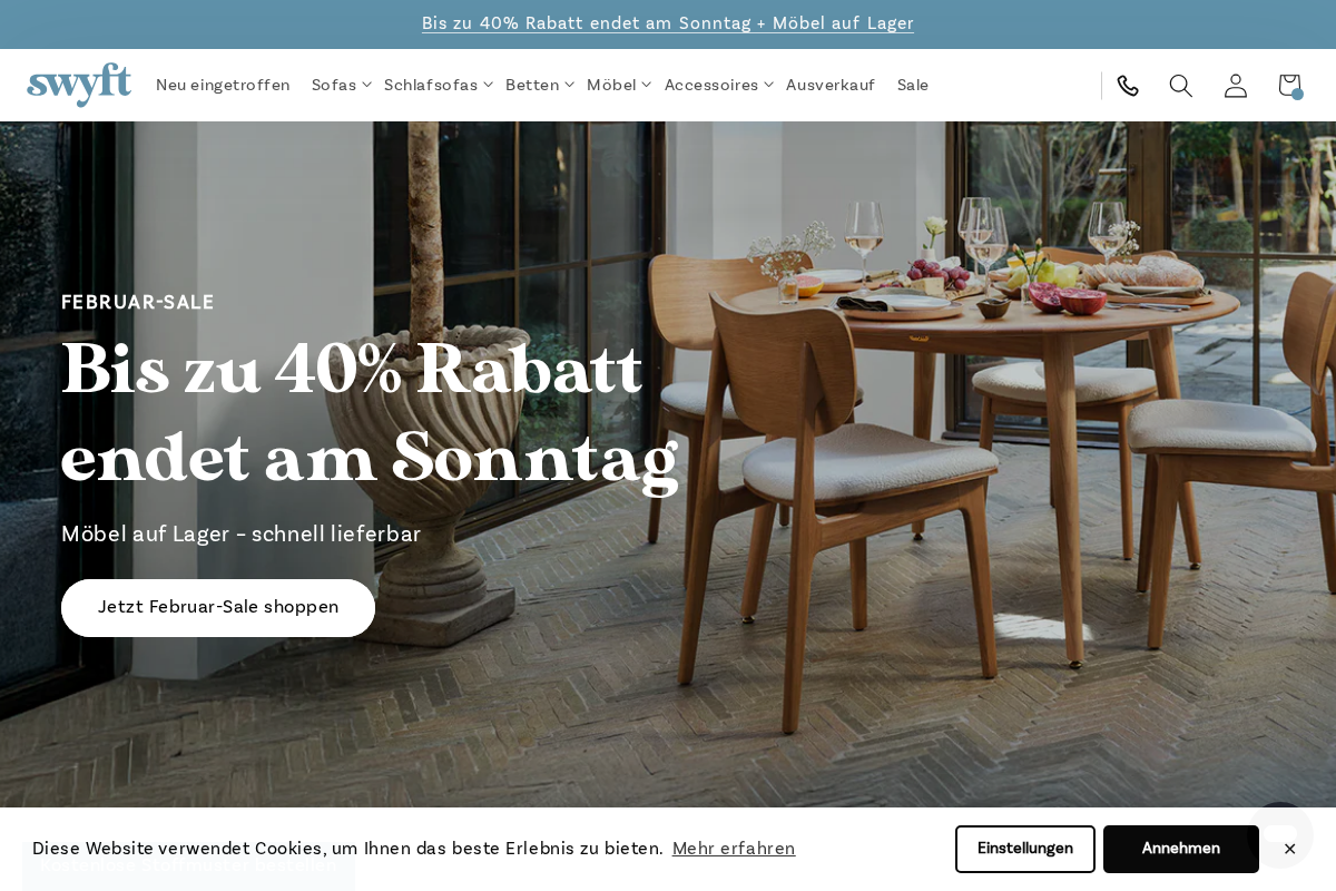 Swyft Home DE homepage screenshot