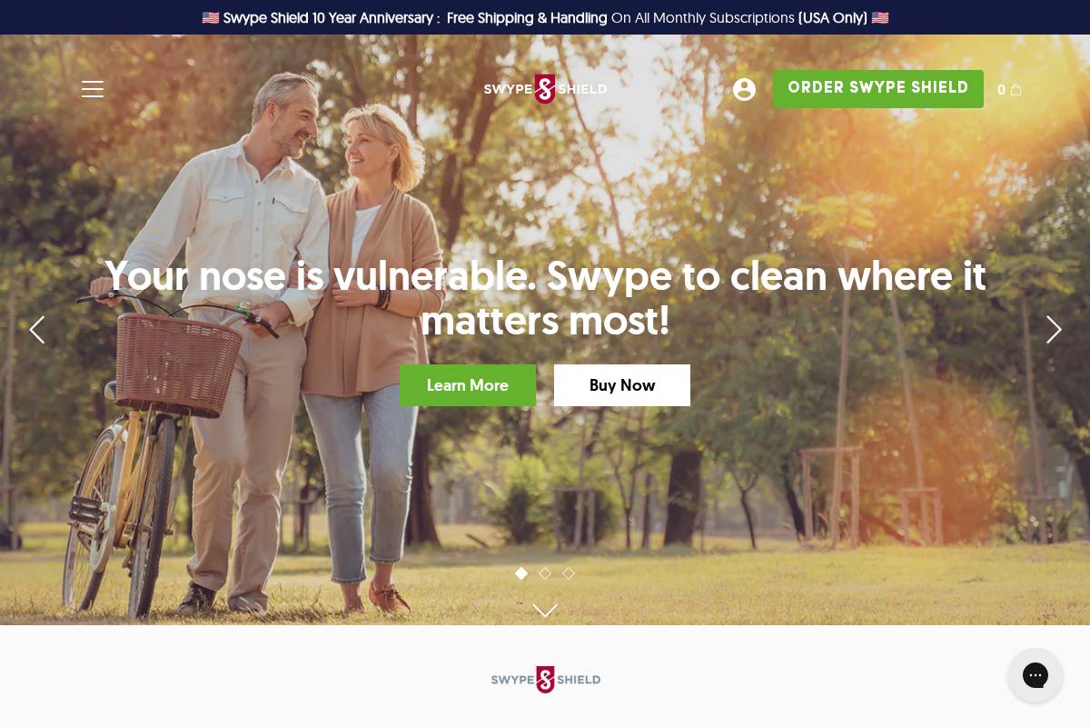 swypeshield.com homepage screenshot