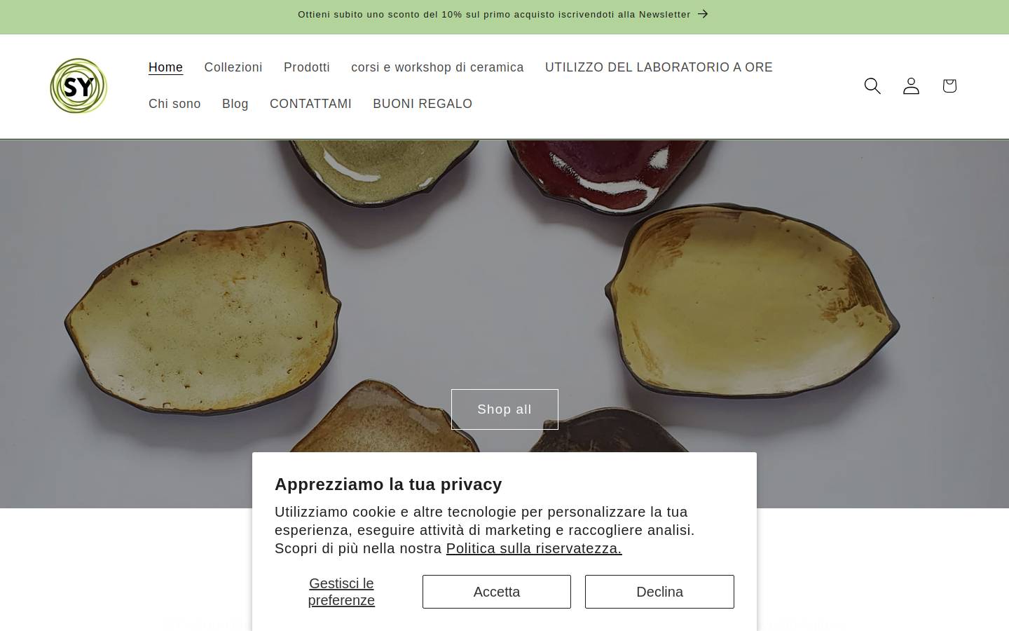 syceramiche.com homepage screenshot