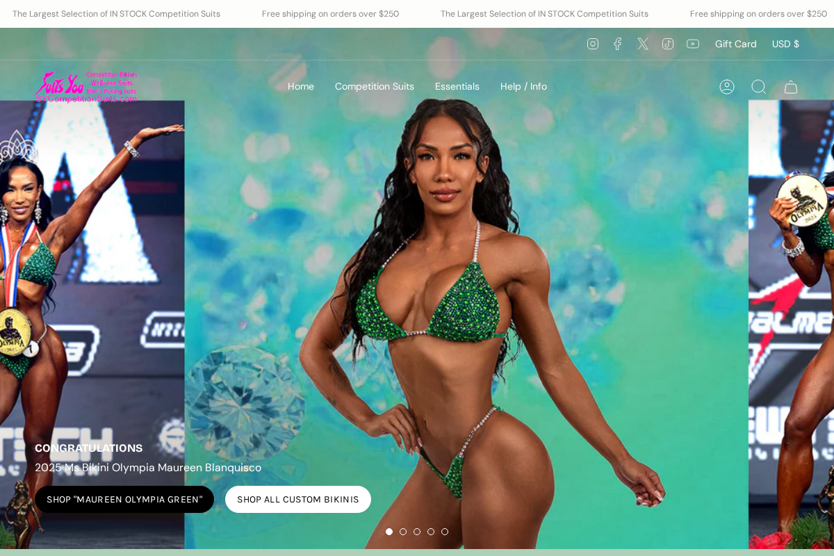 Suits You Competition Suits homepage screenshot