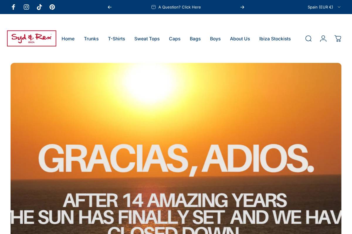 sydandrex.com homepage screenshot