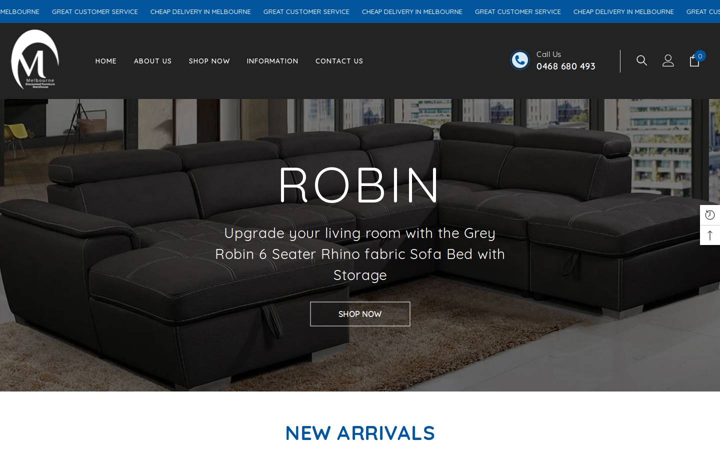 sydneydiscountedfurniture.com.au homepage screenshot