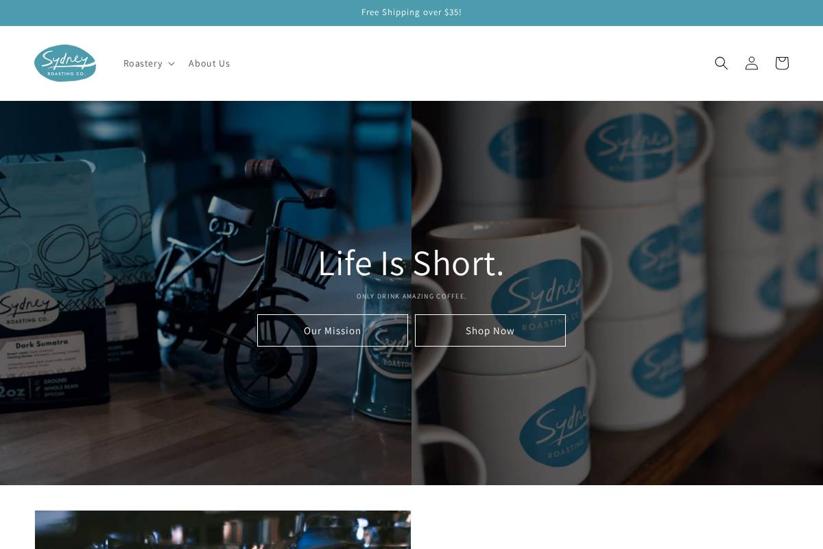 sydneyroastingco.com homepage screenshot