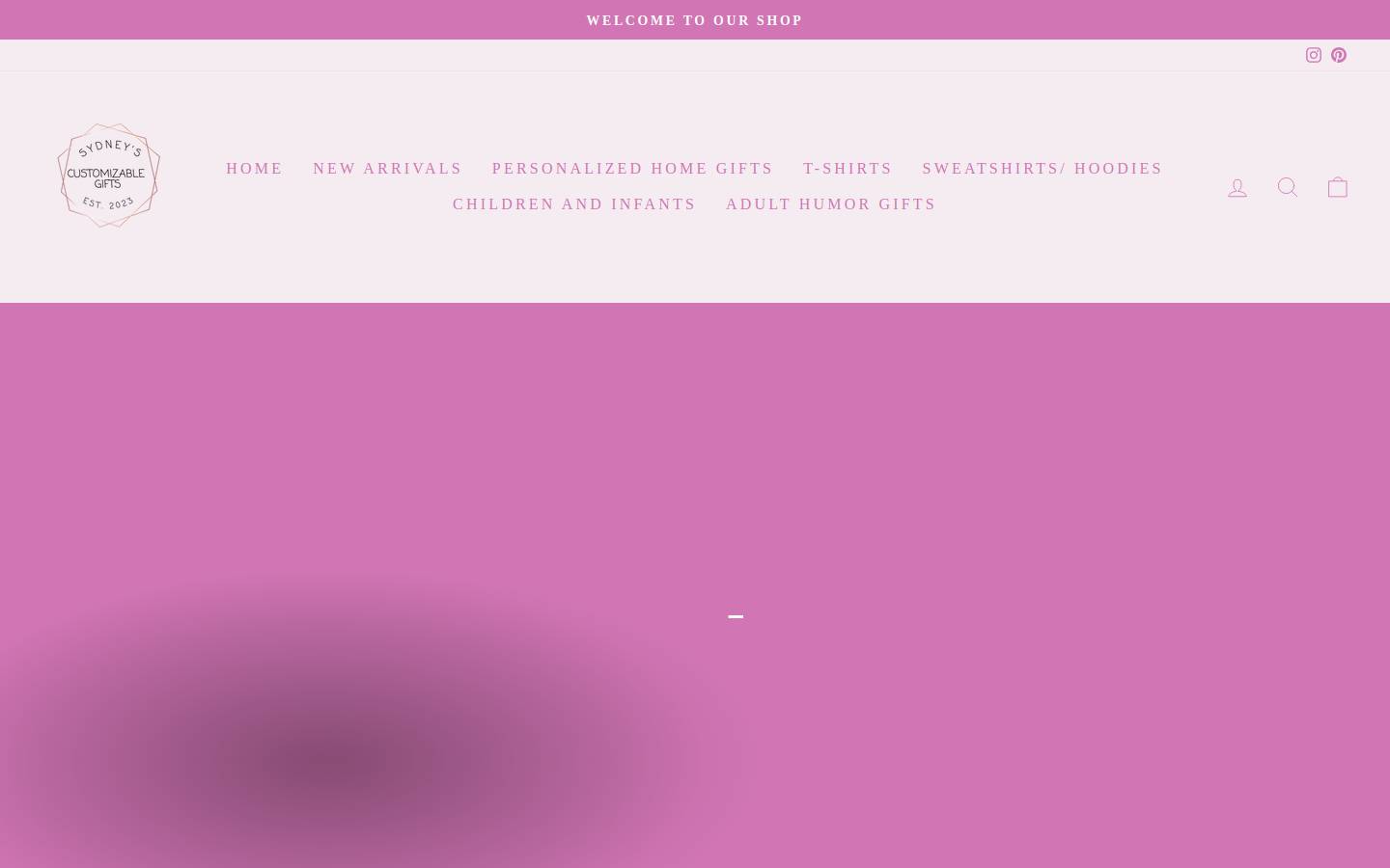 sydneyscustomizablegifts.com homepage screenshot