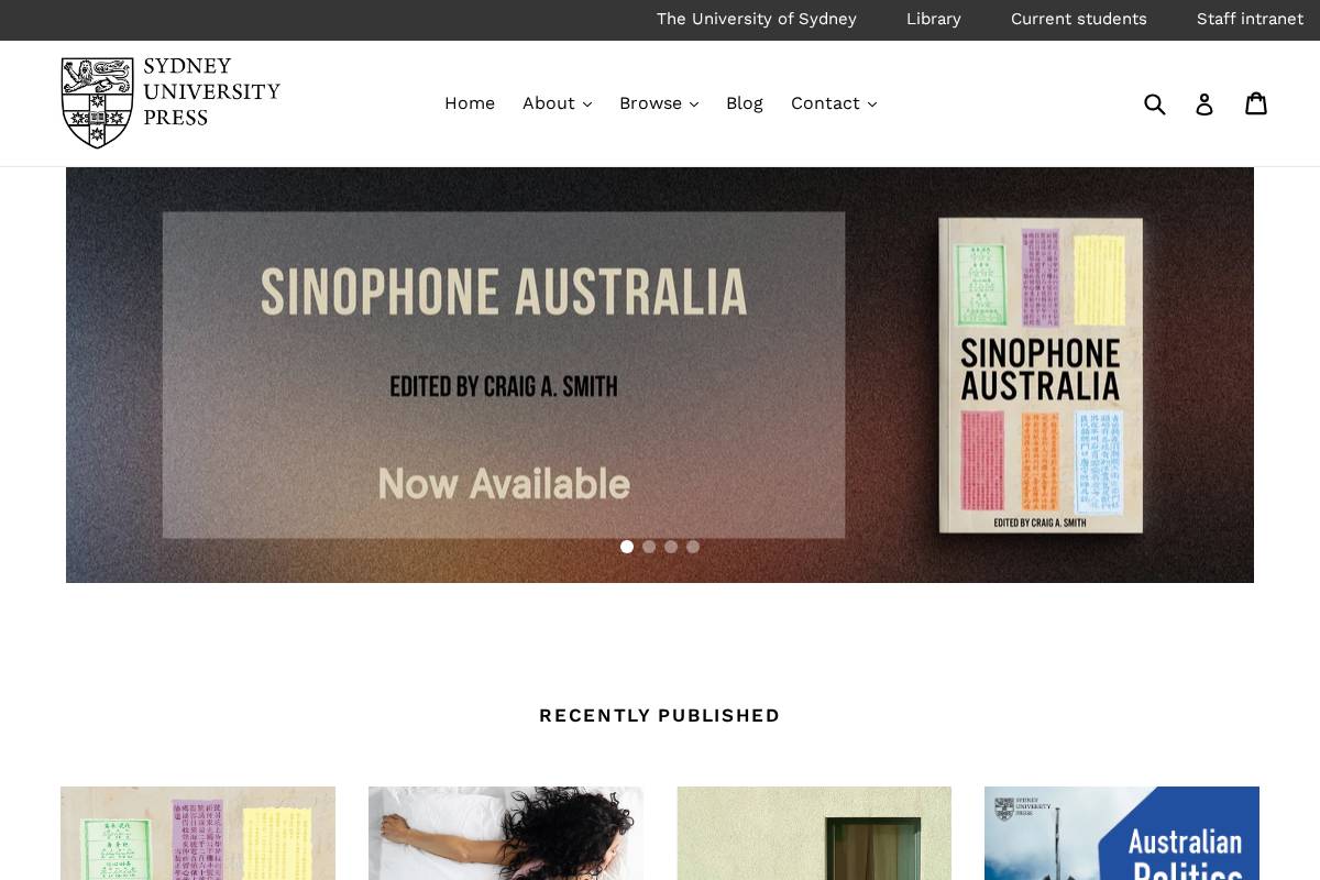sydneyuniversitypress.com homepage screenshot