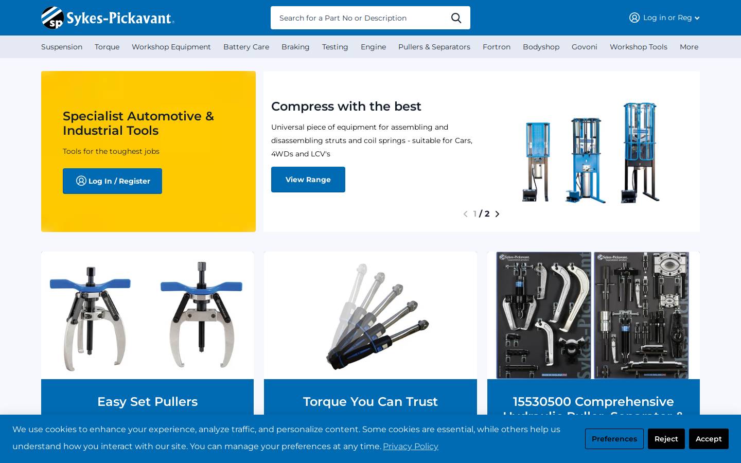 Sykes Pickavant homepage screenshot