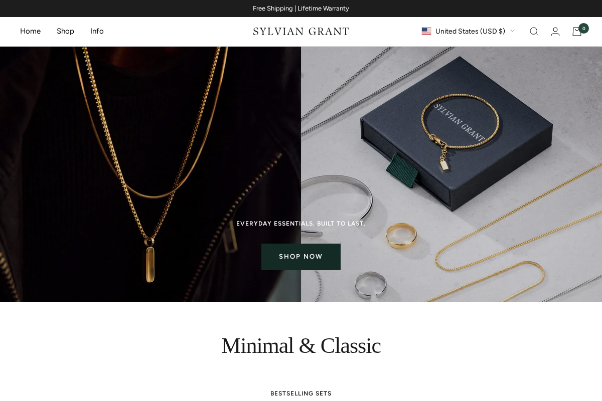 Sylvian Grant homepage screenshot