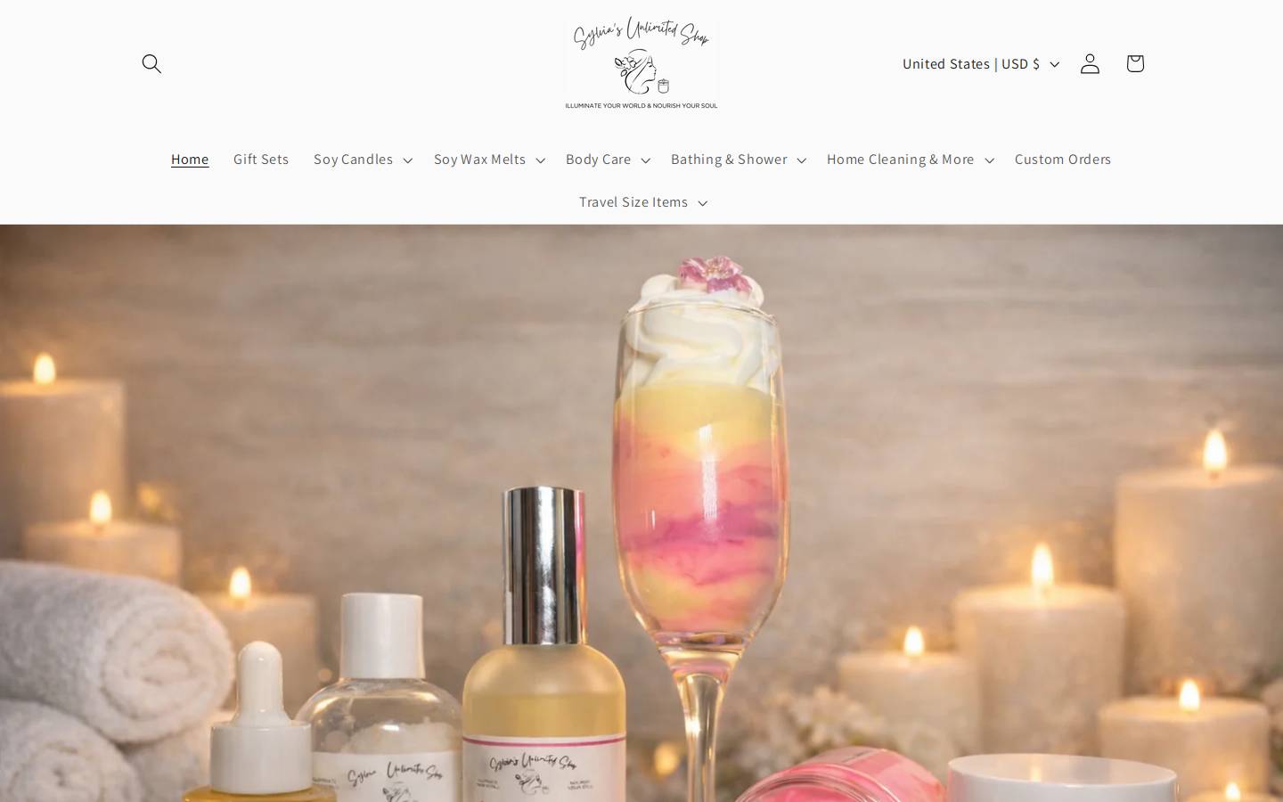 sylviasunlimitedshop.com homepage screenshot