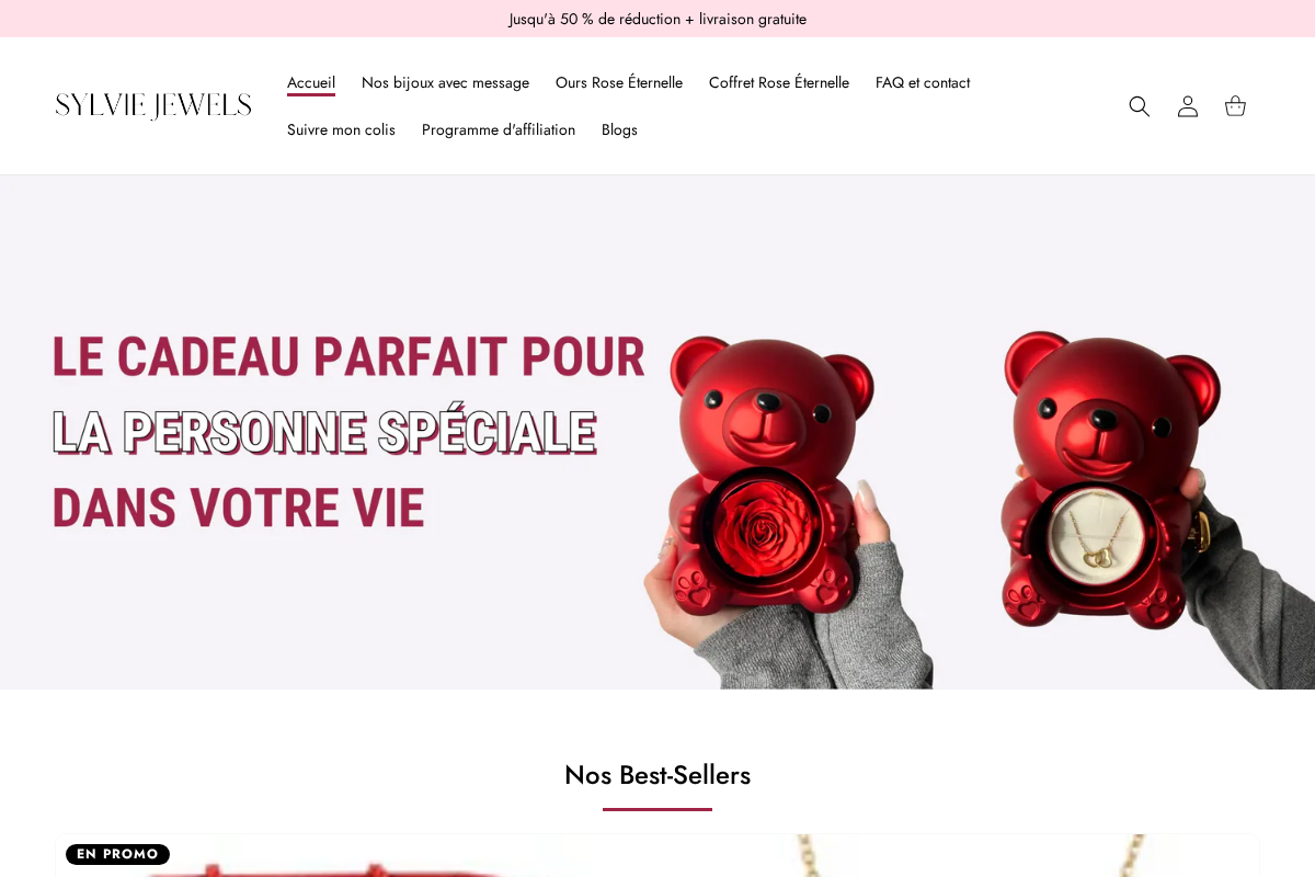 Sylviejewels homepage screenshot