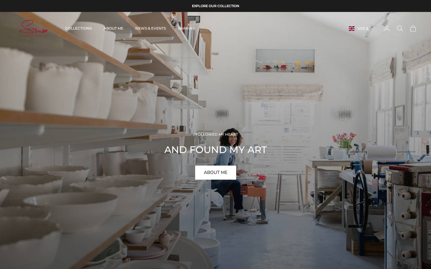 symaceramicartist.com homepage screenshot