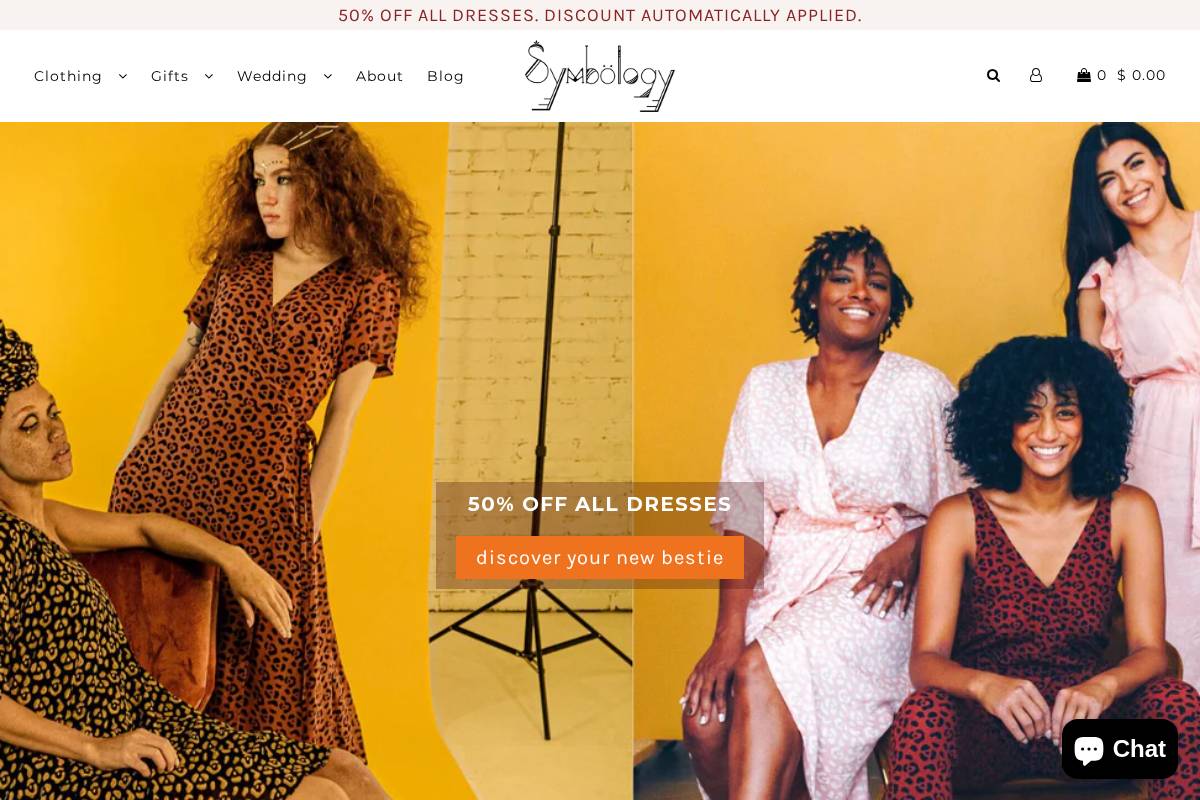 symbologyclothing.com homepage screenshot