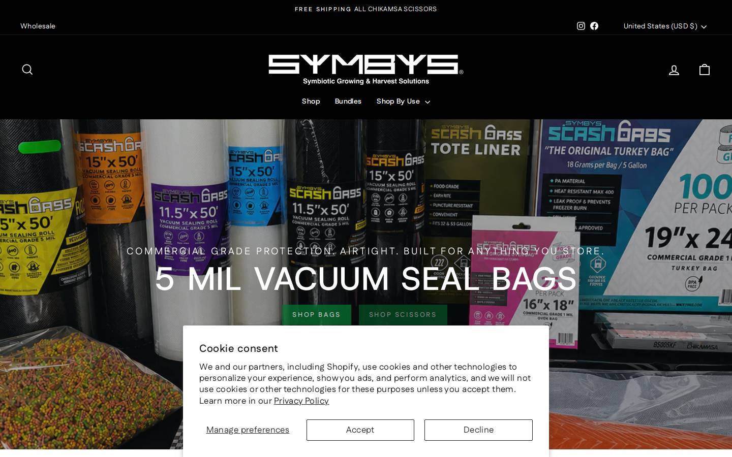 symbys.com homepage screenshot