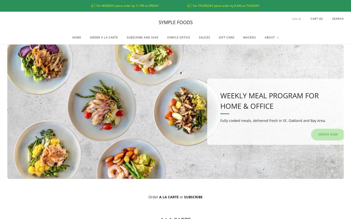 symplefoods.com homepage screenshot
