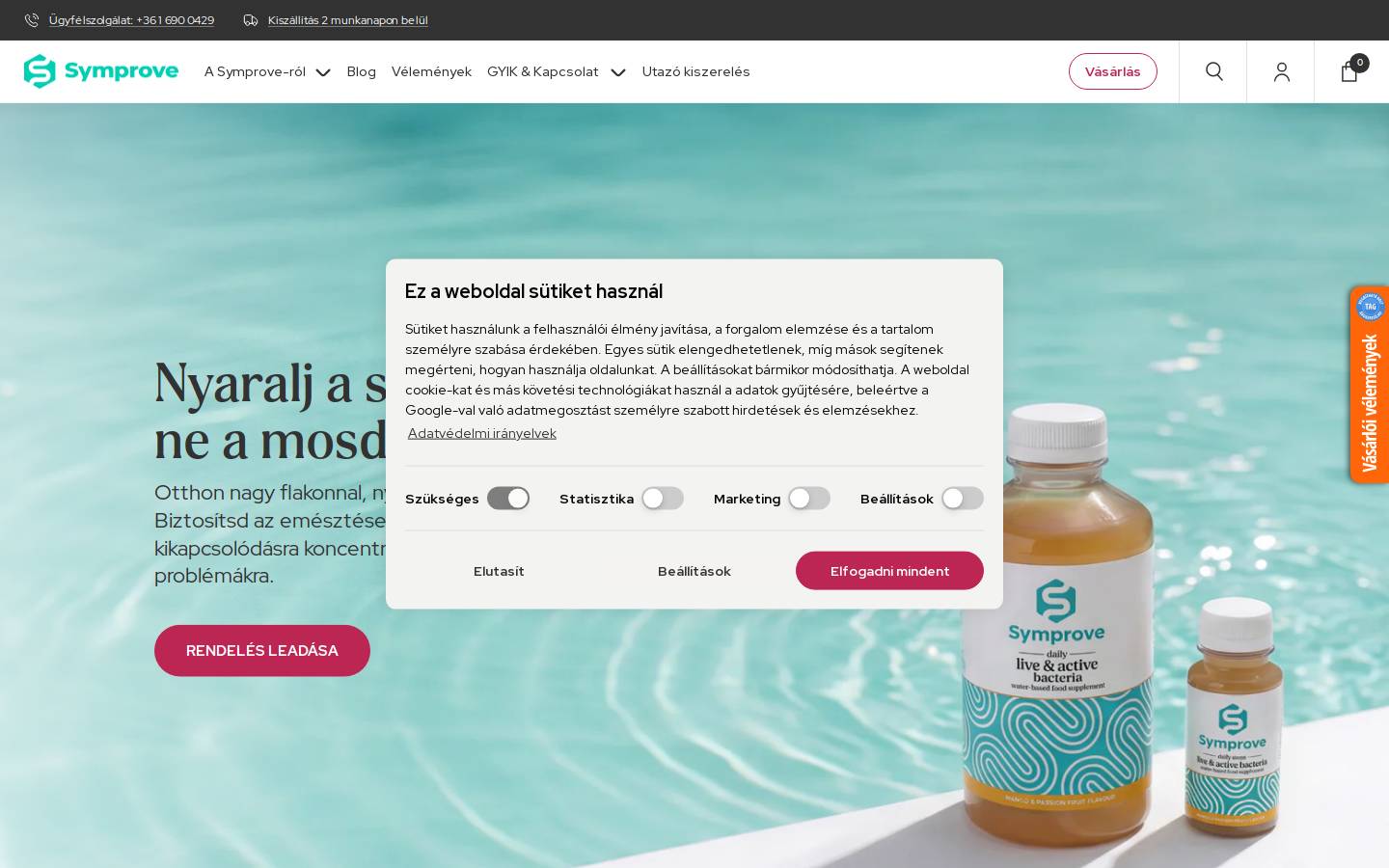 Symprove homepage screenshot