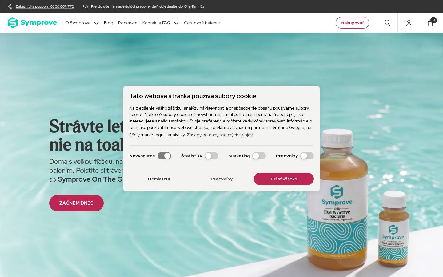 Symprove homepage screenshot
