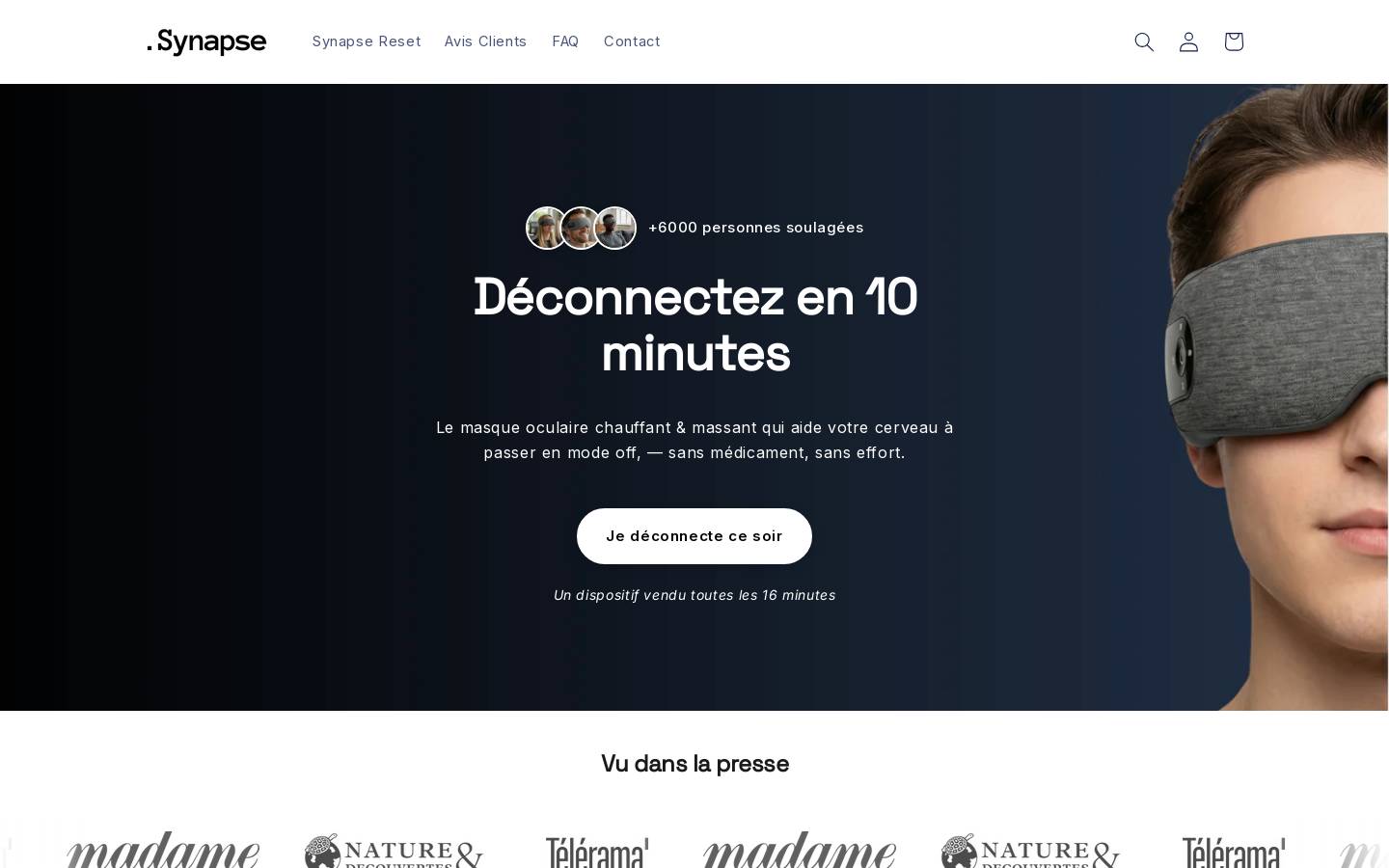 synapsereset.com homepage screenshot