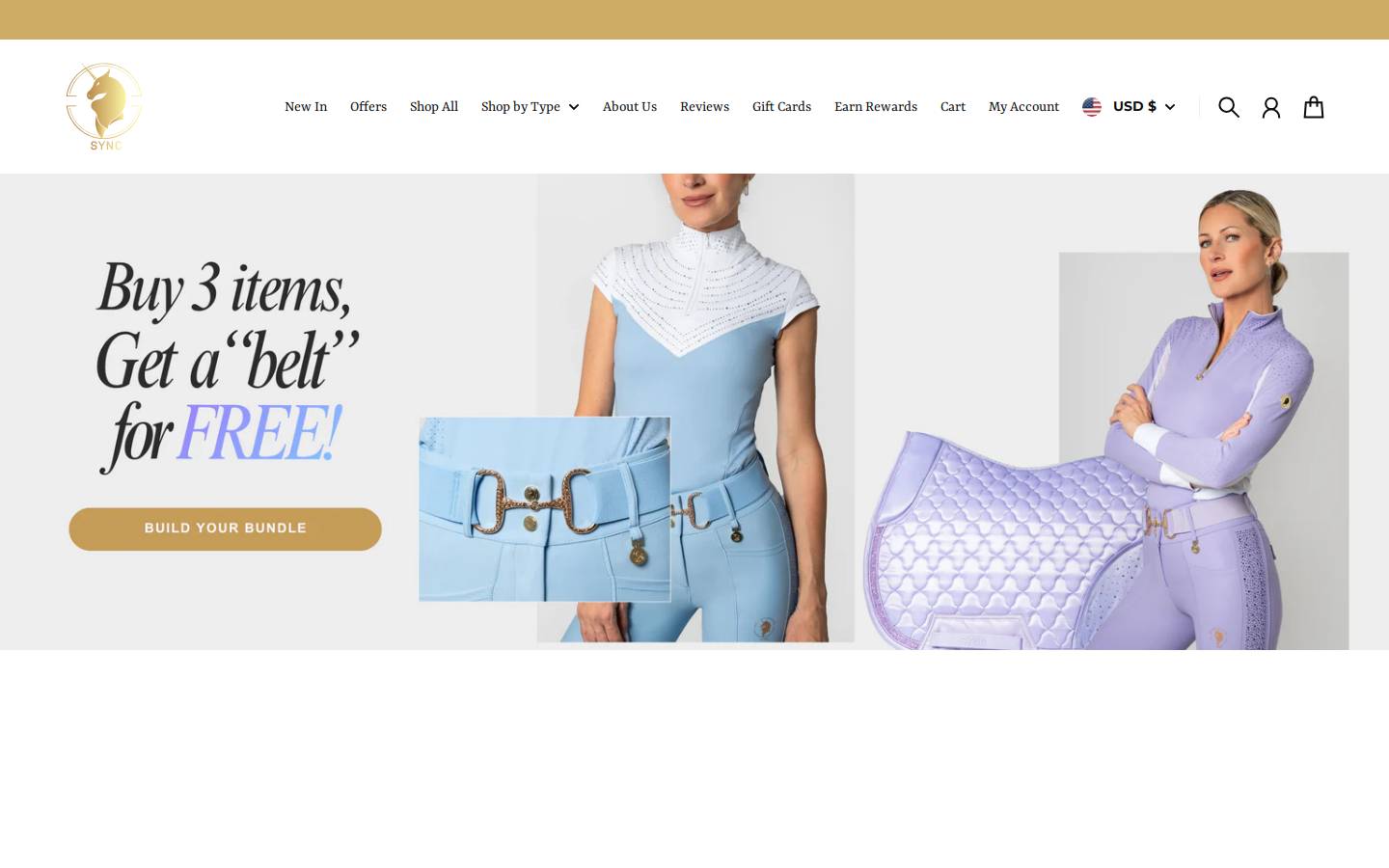 syncequestrian.com homepage screenshot