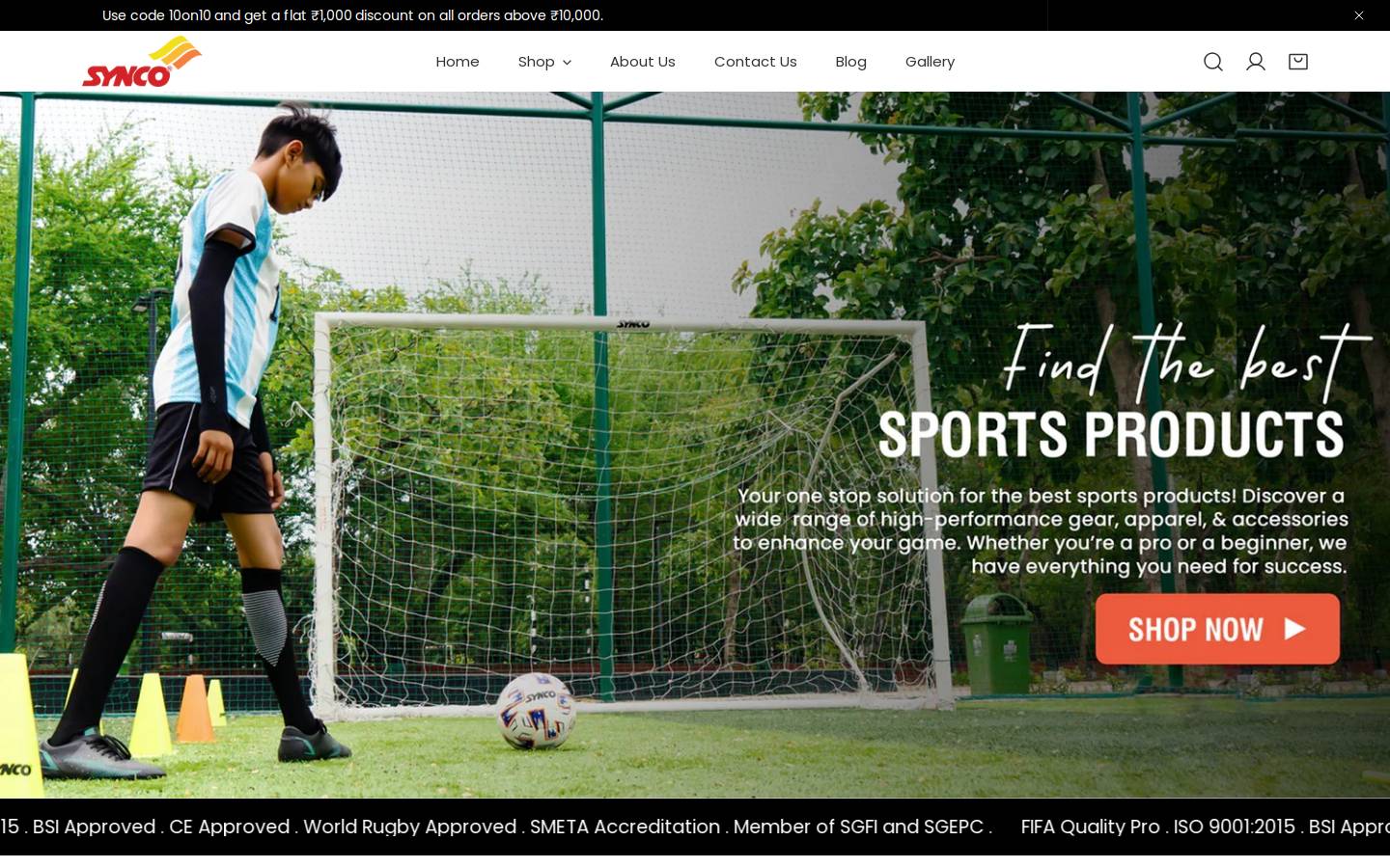 syncoshop.com homepage screenshot