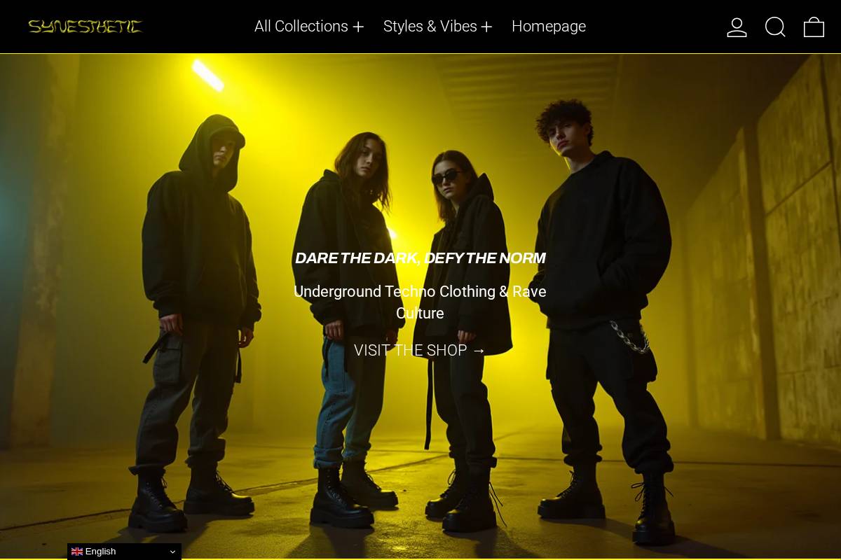 Synesthetic homepage screenshot