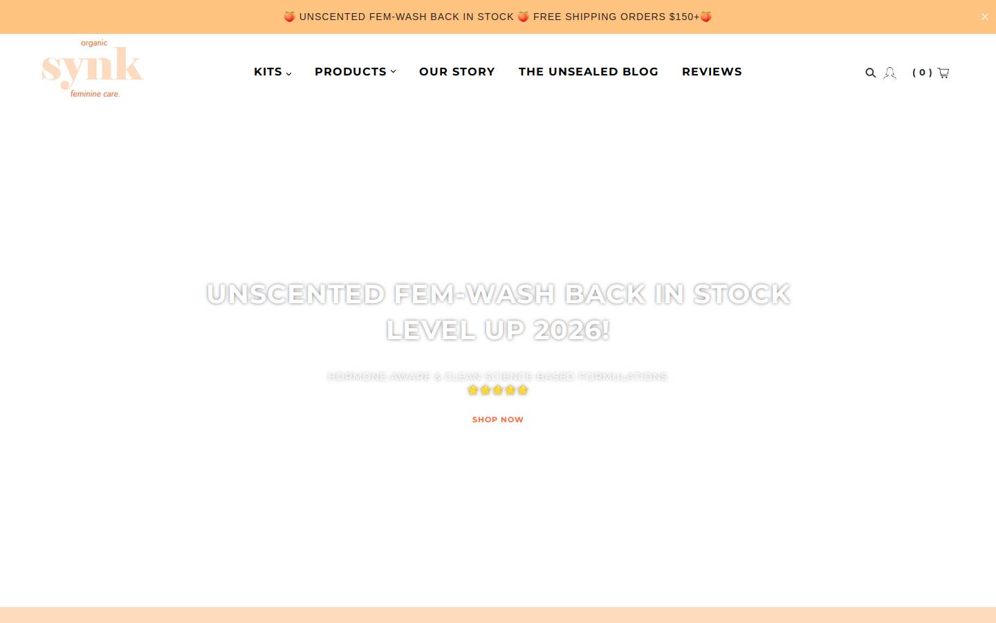 Synkorganic homepage screenshot