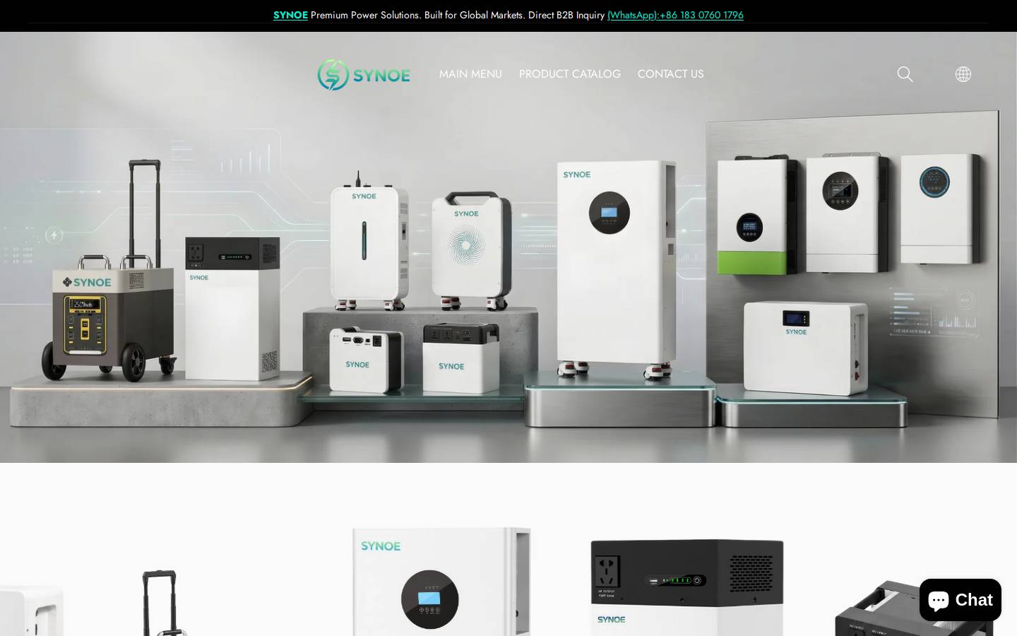 synoepower.com homepage screenshot